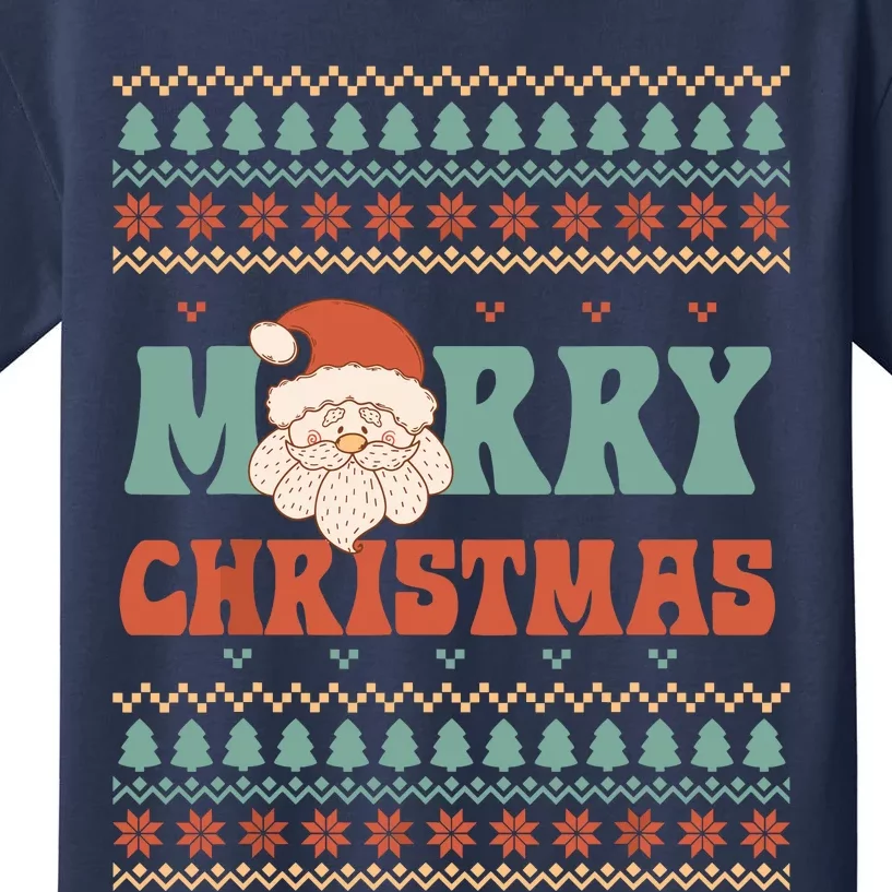 Merry Xmas Santa Ugly Christmas Kids T-Shirt