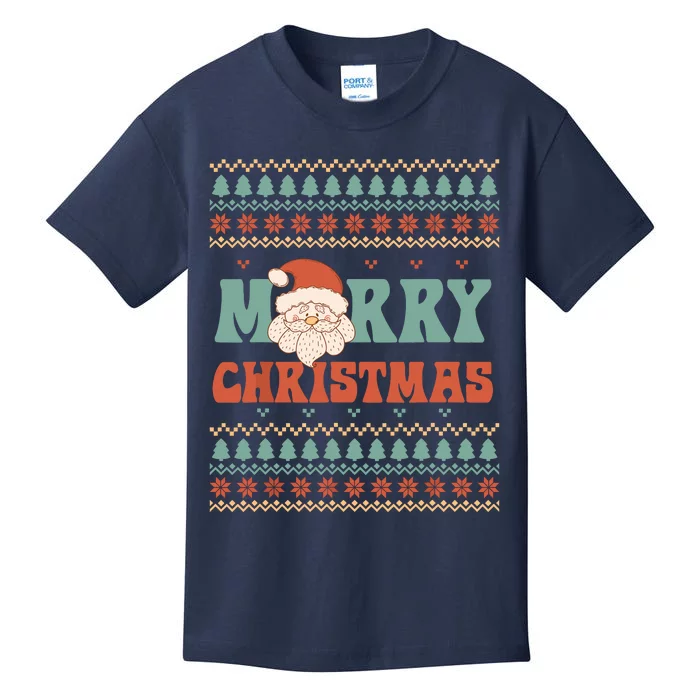 Merry Xmas Santa Ugly Christmas Kids T-Shirt