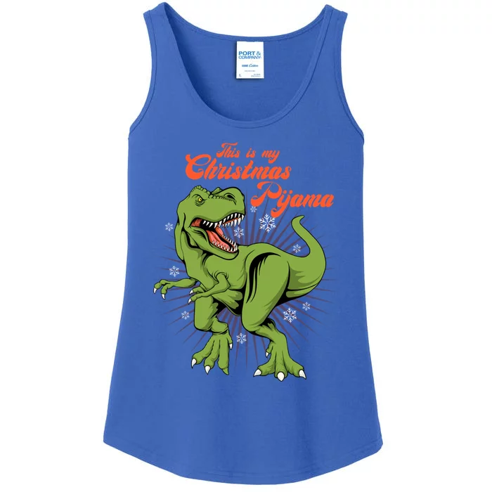 Merry Xmas Santa Claus Christmas Santa Hat Trex Dino Cool Gift Ladies Essential Tank