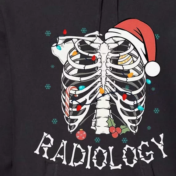 Merry Xraymas Skeleton Rib Cage Radiology Christmas Gifts Premium Hoodie