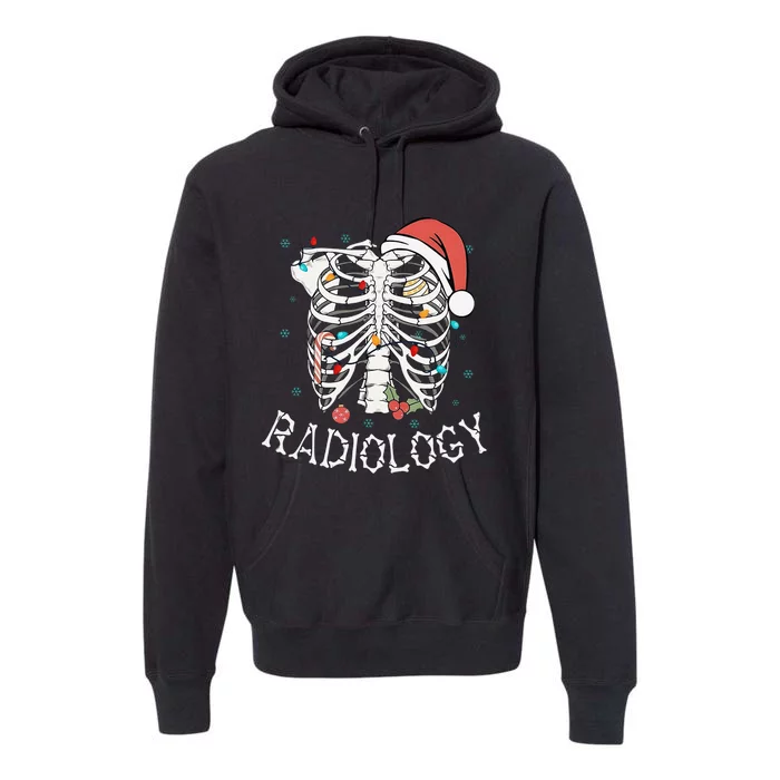 Merry Xraymas Skeleton Rib Cage Radiology Christmas Gifts Premium Hoodie