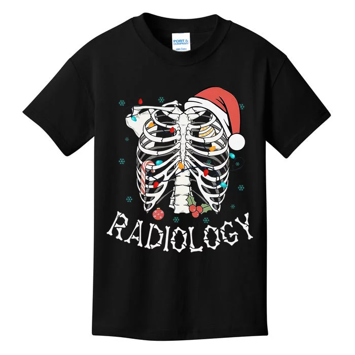 Merry Xraymas Skeleton Rib Cage Radiology Christmas Gifts Kids T-Shirt