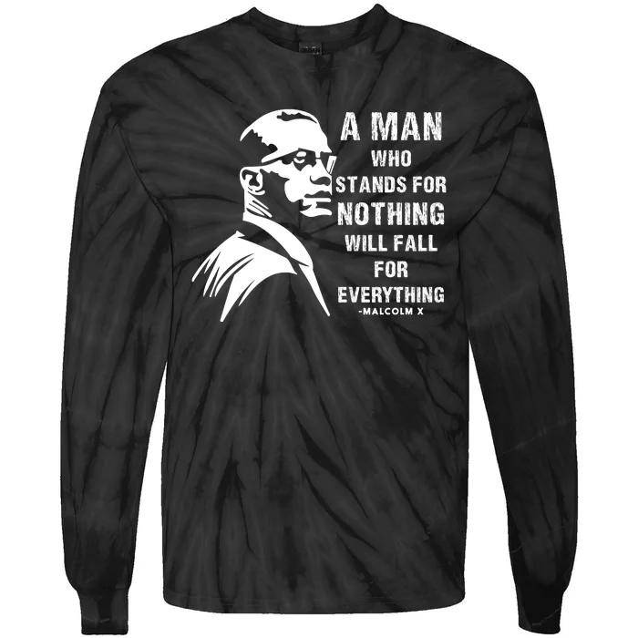 Malcolm X Tee A Man Who Stands For Nothing Will Fall For Black