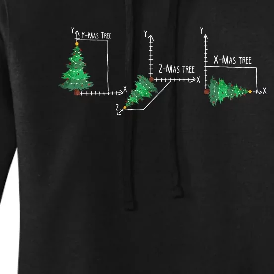 merry xmas tree math christmas Women's Pullover Hoodie