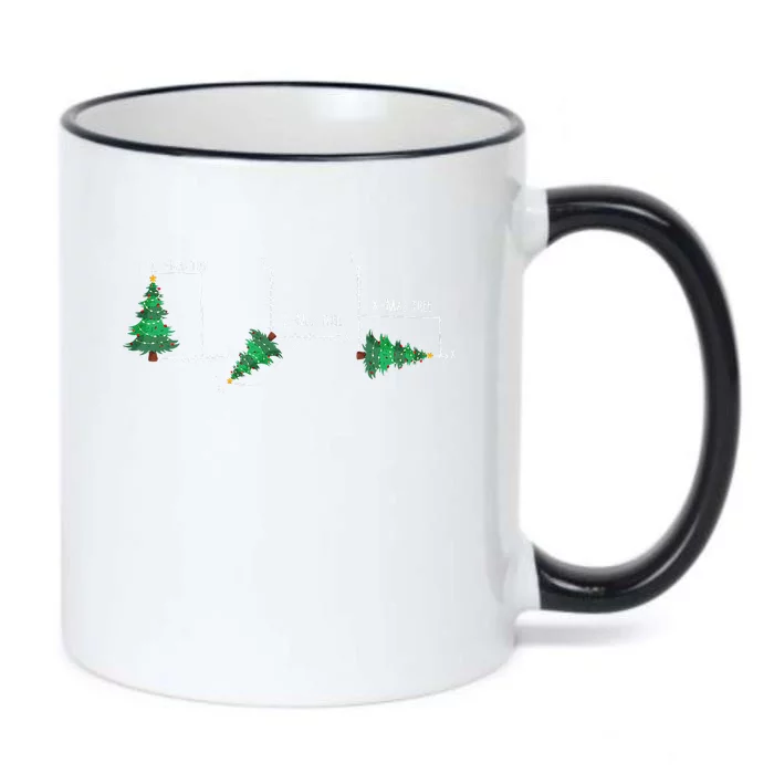 merry xmas tree math  christmas math teacher Black Color Changing Mug