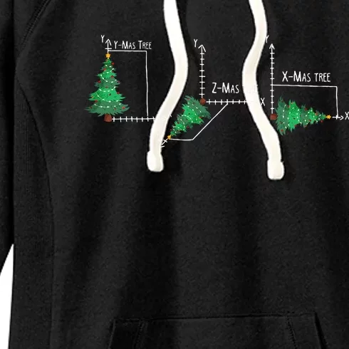 merry xmas tree math  christmas math teacher Women's Fleece Hoodie