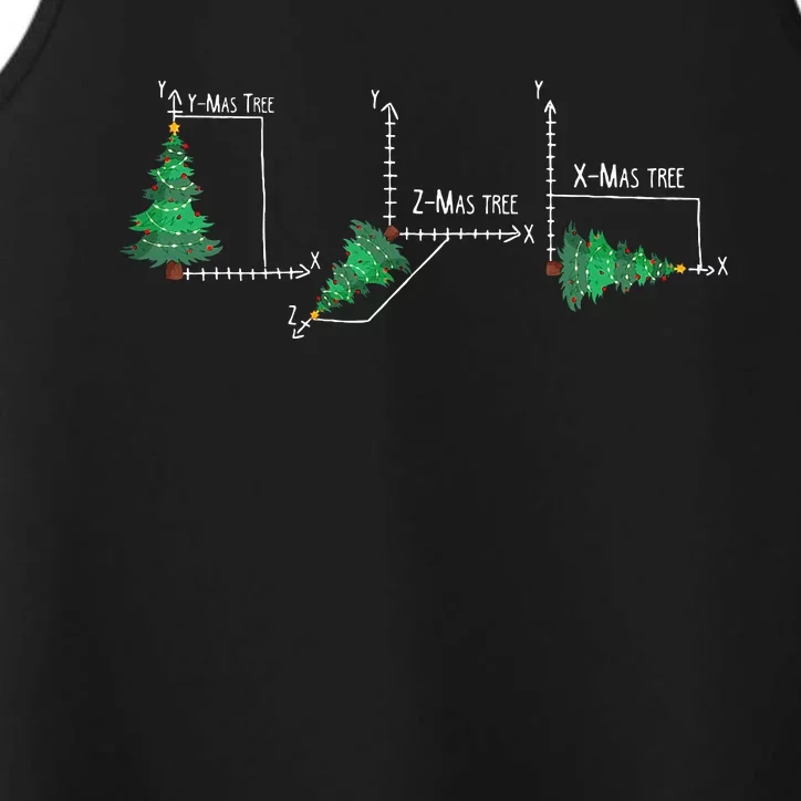 merry xmas tree math  christmas math teacher Performance Tank