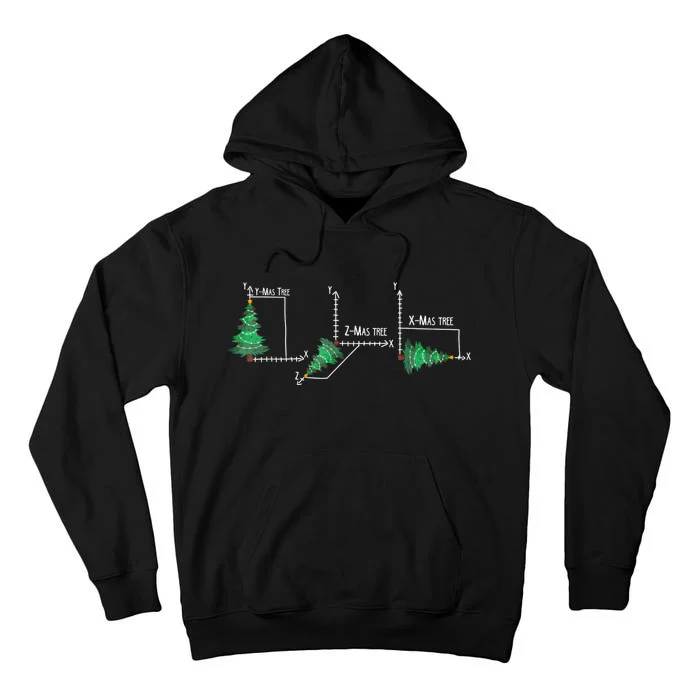 Merry Xmas Tree Math Funny Christmas Math Teacher Tall Hoodie