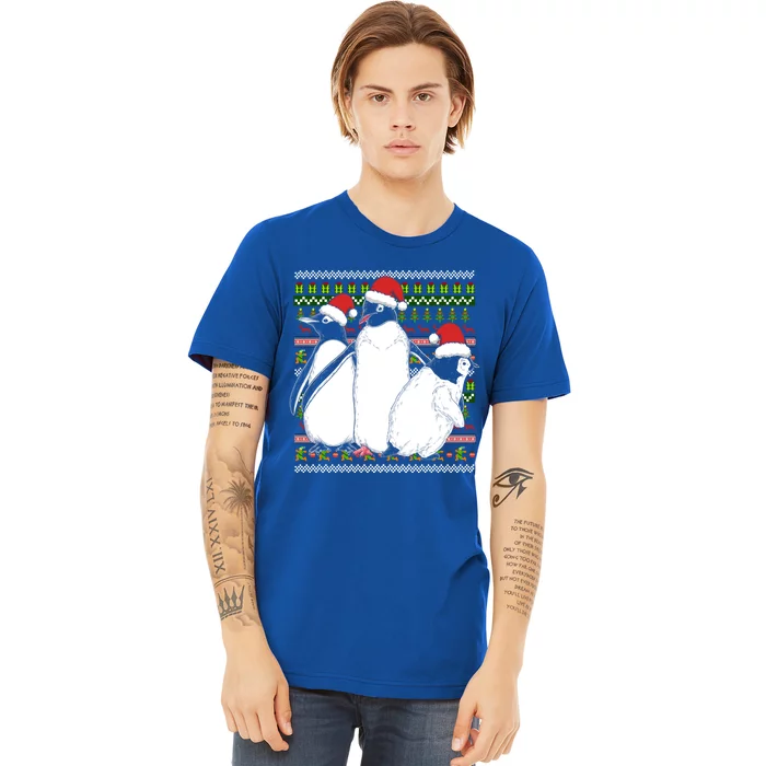 Merry Xmas Ugly Christmas Antarctica Animal Lover Penguin Meaningful Gift Premium T-Shirt