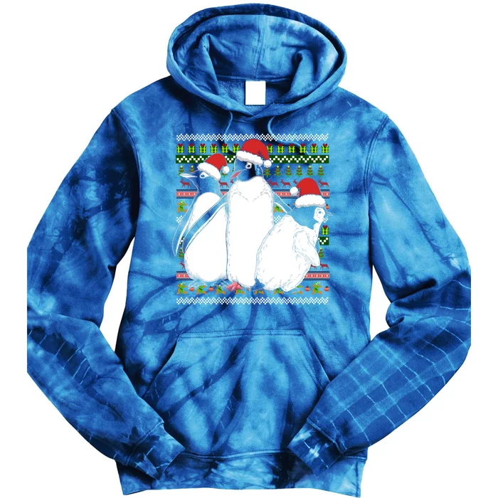 Merry Xmas Ugly Christmas Antarctica Animal Lover Penguin Meaningful Gift Tie Dye Hoodie