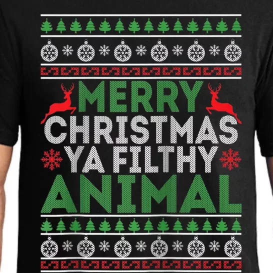 Merry Xmas ya-filthy animal funny christmas pajama Pajama Set