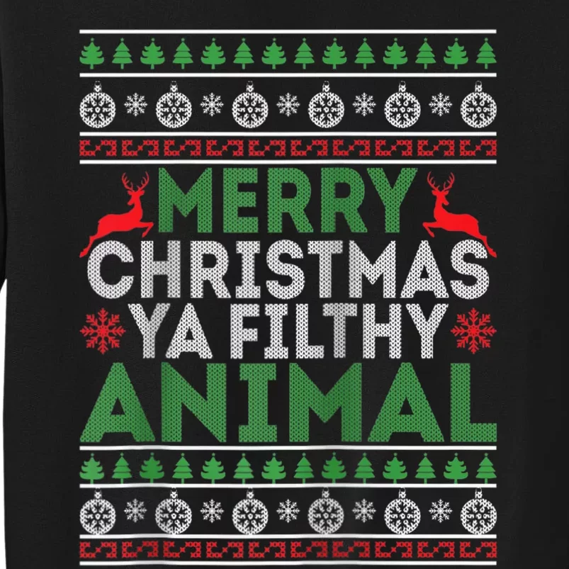 Merry Xmas ya-filthy animal funny christmas pajama Tall Sweatshirt