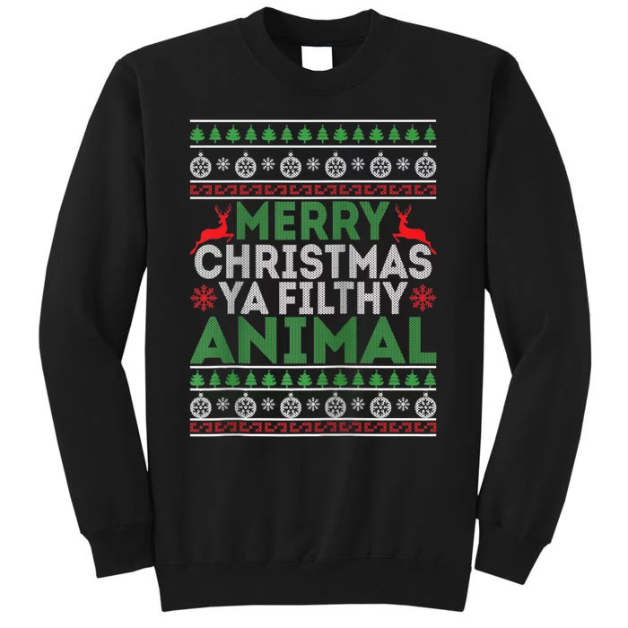 Merry Xmas ya-filthy animal funny christmas pajama Tall Sweatshirt