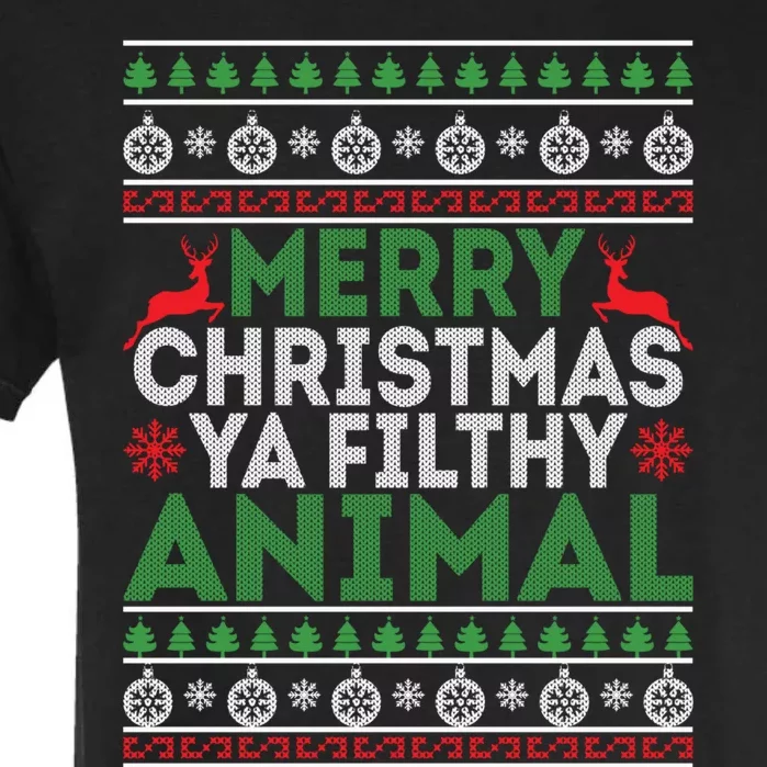 Merry Xmas ya-filthy animal funny christmas pajama Garment-Dyed Heavyweight T-Shirt