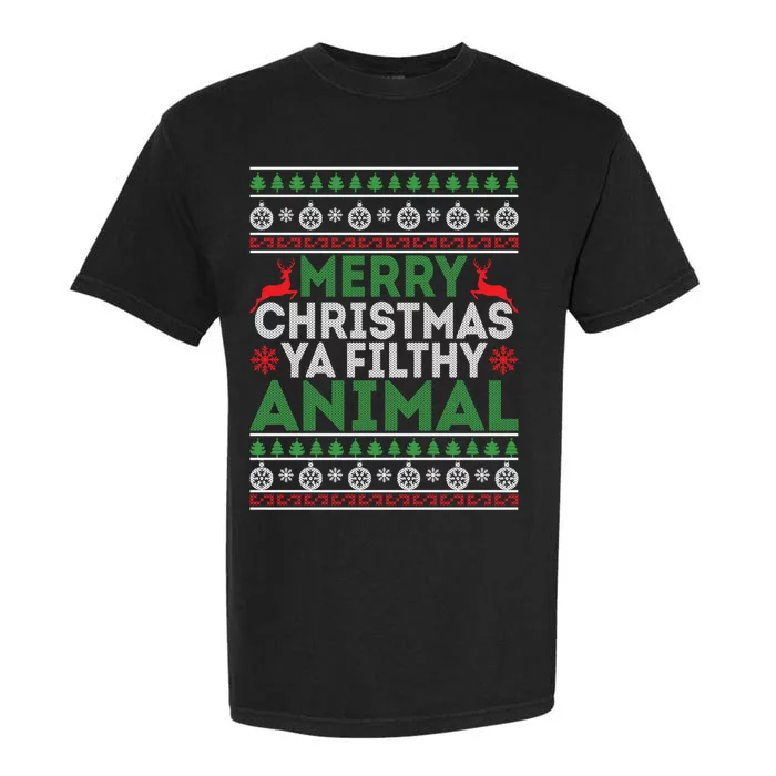 Merry Xmas ya-filthy animal funny christmas pajama Garment-Dyed Heavyweight T-Shirt