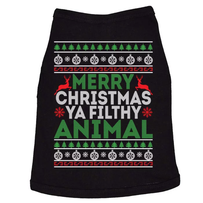 Merry Xmas ya-filthy animal funny christmas pajama Doggie Tank