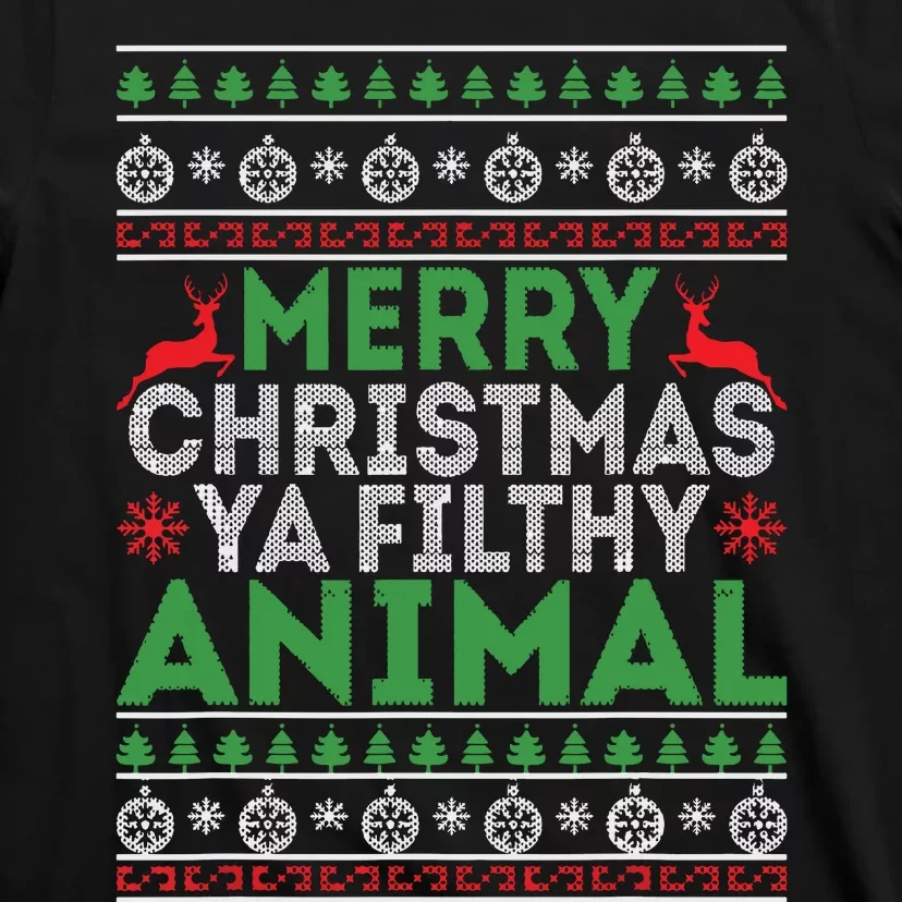 Merry Xmas Yafilthy Animal Funny Christmas Pajama T-Shirt