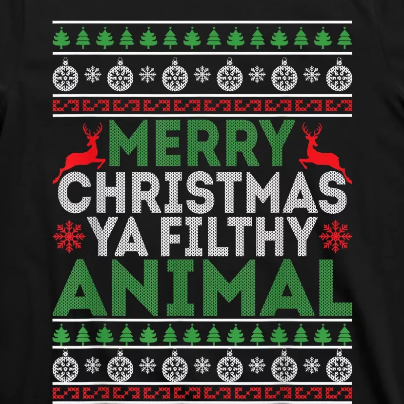 Merry Xmas ya-filthy animal funny christmas pajama T-Shirt