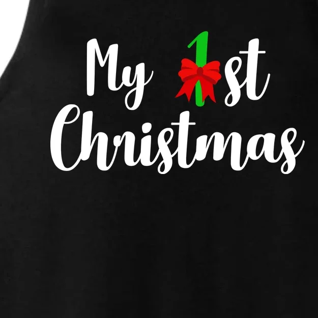 My 1st Christmas Ladies Tri-Blend Wicking Tank