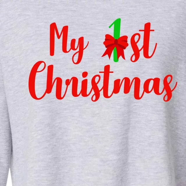 My 1st Christmas Cropped Pullover Crew