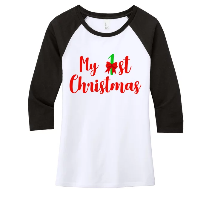 My 1st Christmas Women's Tri-Blend 3/4-Sleeve Raglan Shirt