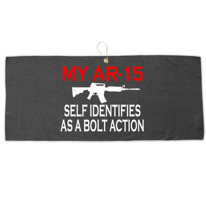 My AR-15 Self Identifies As A Bolt Action Large Microfiber Waffle Golf Towel