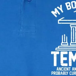 My Body Is A Temple Ancient Crumbling Probably Cursed Haunted Softstyle Adult Sport Polo