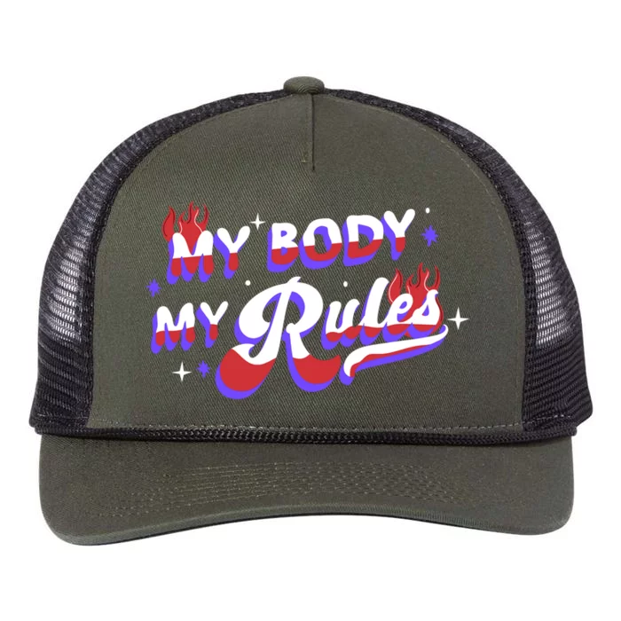 My Body My Rules Retro Rope Trucker Hat Cap