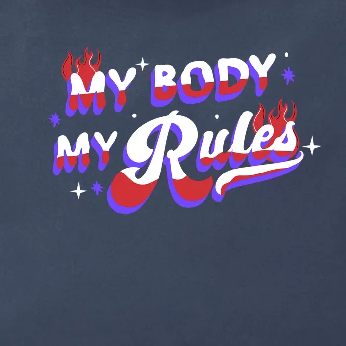 My Body My Rules Zip Tote Bag