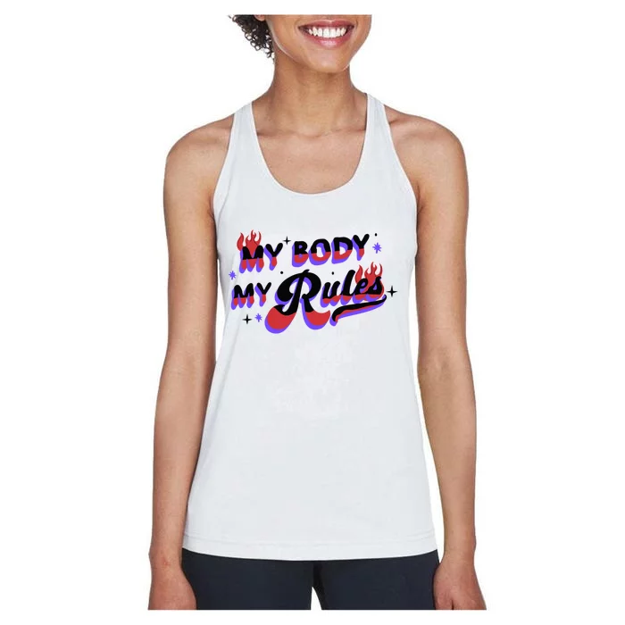 My Body My Rules Women's Racerback Tank