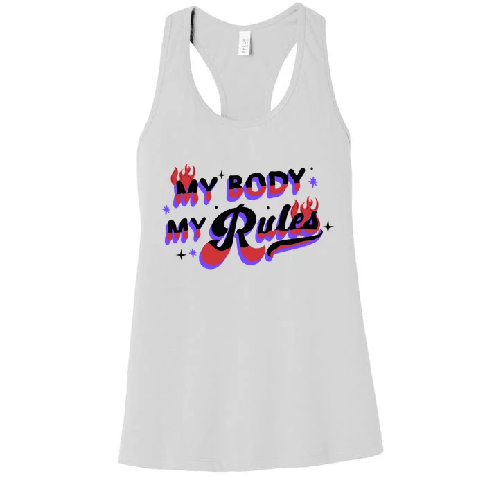 My Body My Rules Women's Racerback Tank