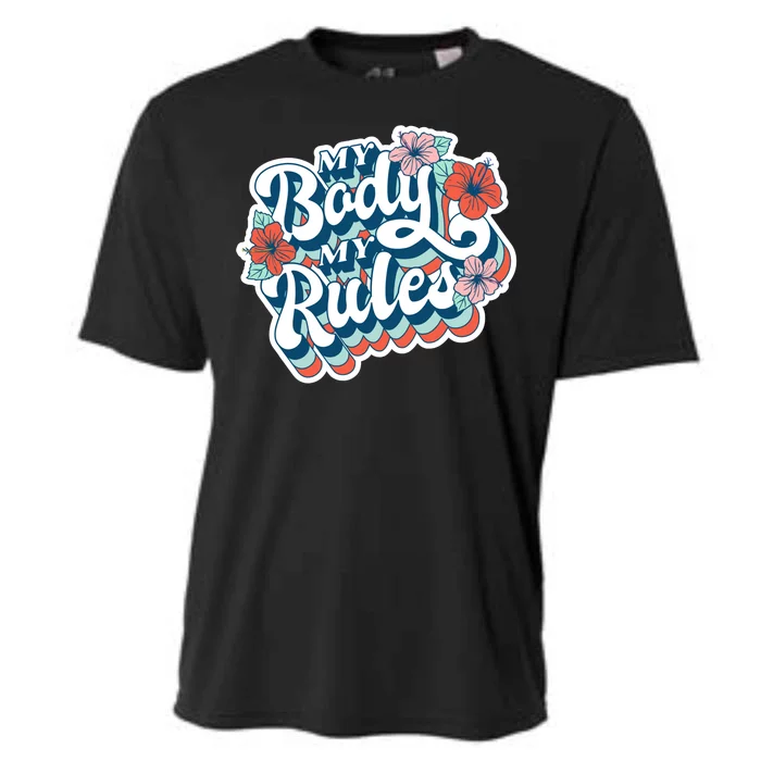 My Body My Rules Floral Cooling Performance Crew T-Shirt