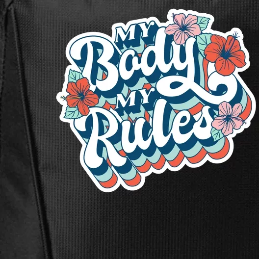 My Body My Rules Floral City Backpack