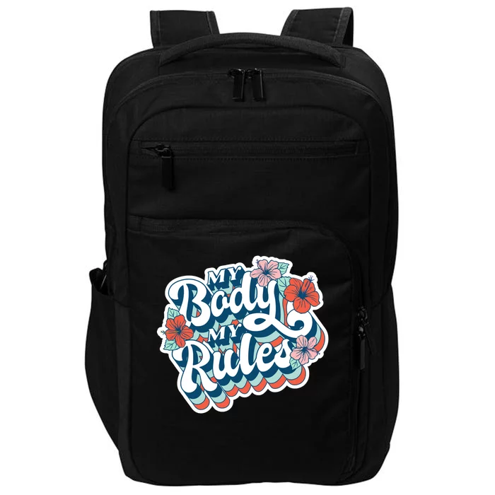 My Body My Rules Floral Impact Tech Backpack