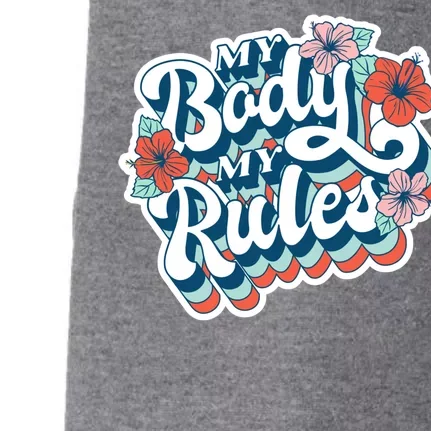 My Body My Rules Floral Doggie 3-End Fleece Hoodie