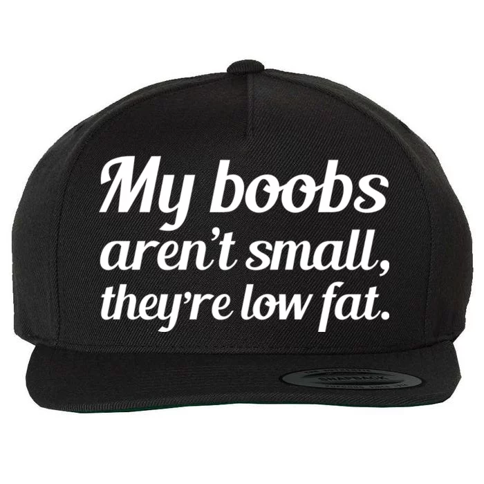 My Boobs Aren't Small They're Low Fat Wool Snapback Cap