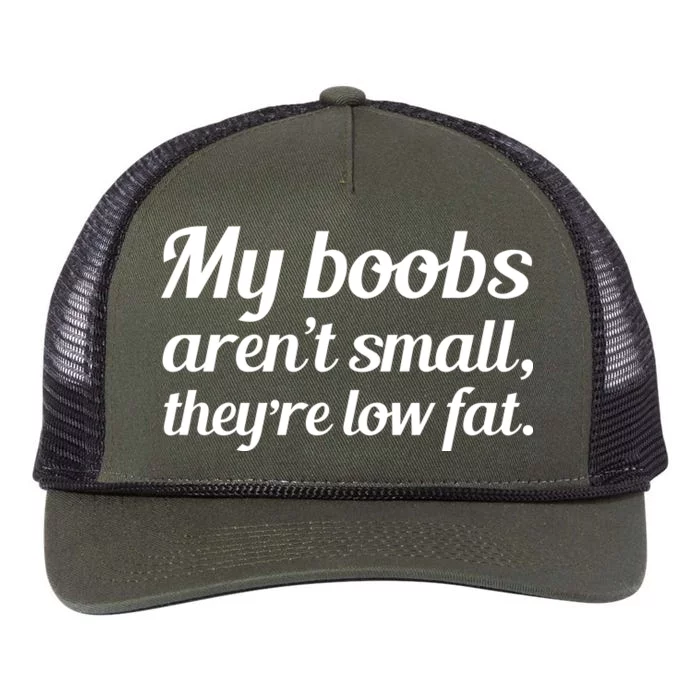 My Boobs Aren't Small They're Low Fat Retro Rope Trucker Hat Cap