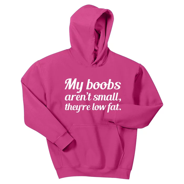 My Boobs Aren't Small They're Low Fat Kids Hoodie