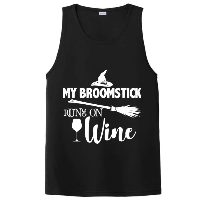 My Broomstick Runs On Wine Performance Tank