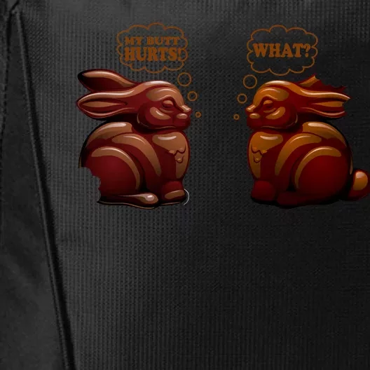 My Butt Hurts! What? Funny Easter Chocolate Bunny Bunnies City Backpack