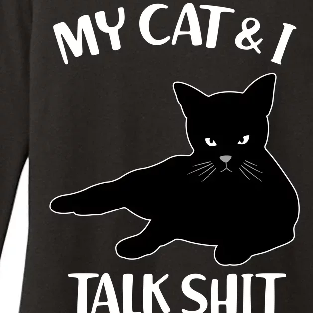 My Cat & I Talk Shit About You Womens CVC Long Sleeve Shirt