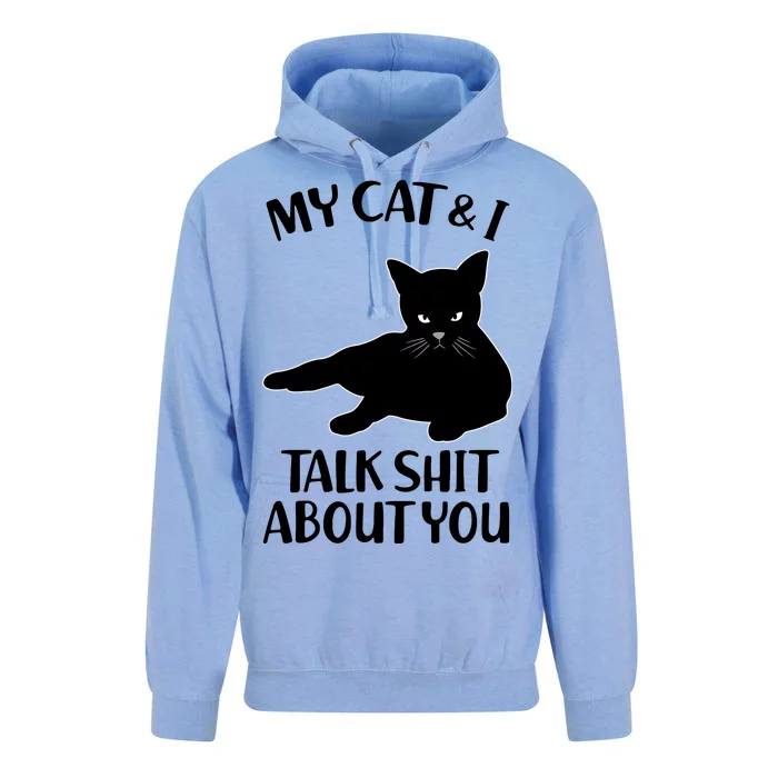 My Cat & I Talk Shit About You Unisex Surf Hoodie