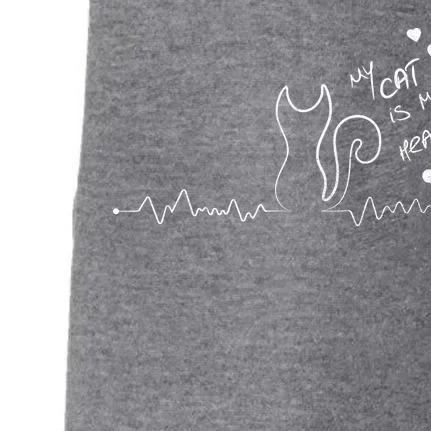 My Cat Is My heart Pulse Doggie 3-End Fleece Hoodie