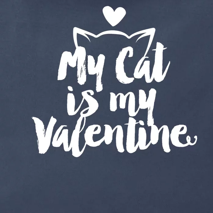 My Cat Is My Valentine Funny Cute Zip Tote Bag