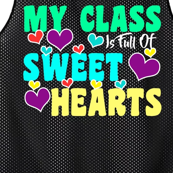 My Class Is Full Of Sweet Hearts Mesh Reversible Basketball Jersey Tank