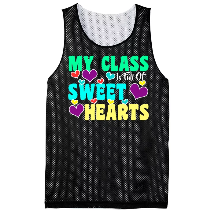 My Class Is Full Of Sweet Hearts Mesh Reversible Basketball Jersey Tank