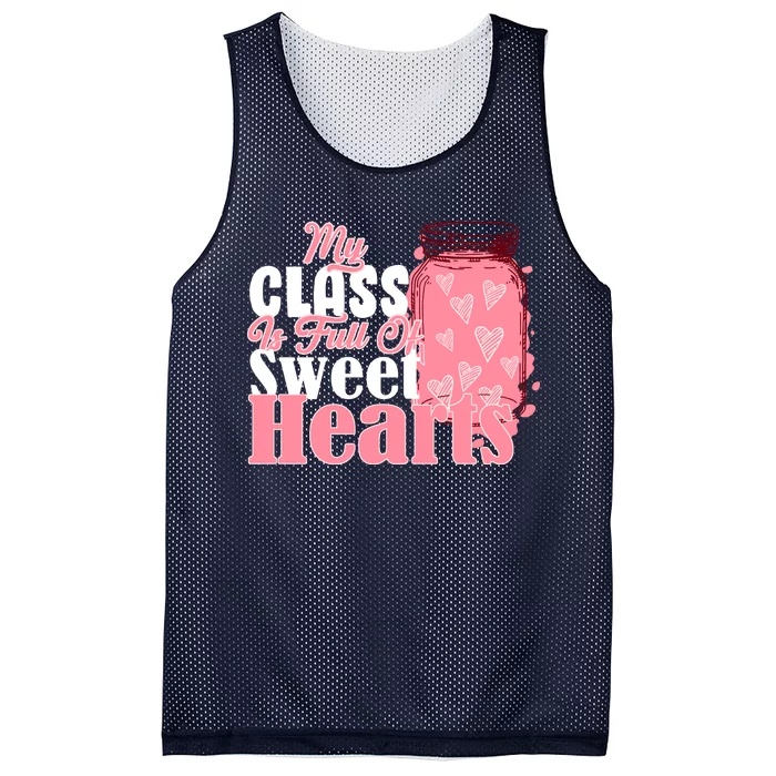 My Class Is Full Of Sweet Hearts Valentine's Day Mesh Reversible Basketball Jersey Tank