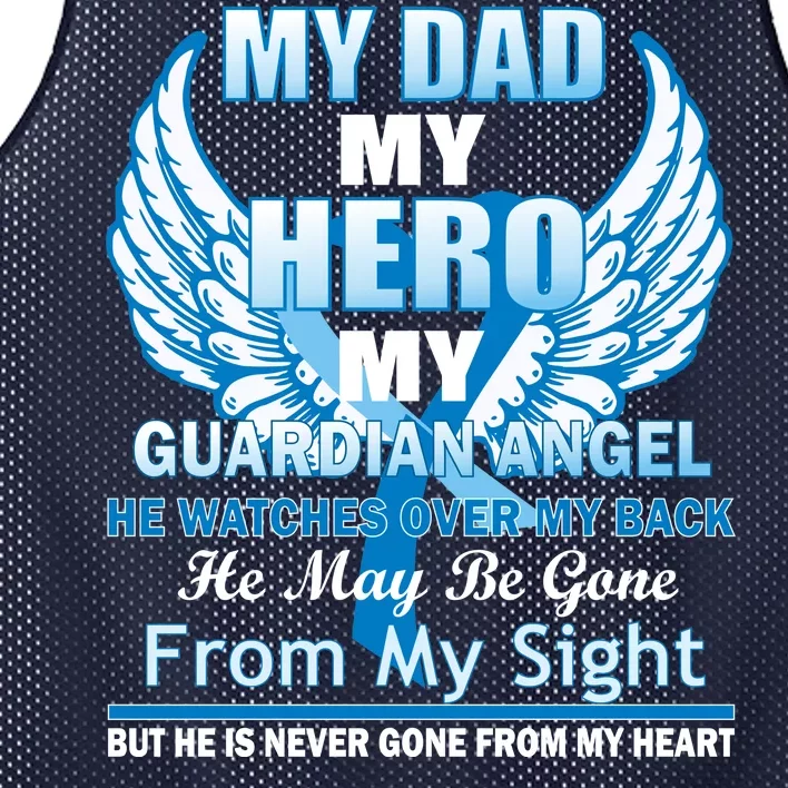 My Dad Hero Guardian Angel Never Gone From My Heart Mesh Reversible Basketball Jersey Tank