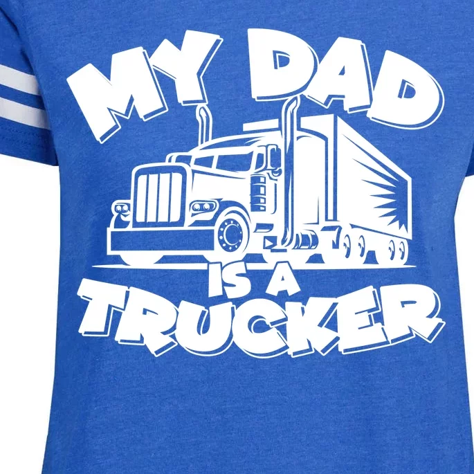 My Dad Is A Trucker Cute Enza Ladies Jersey Football T-Shirt