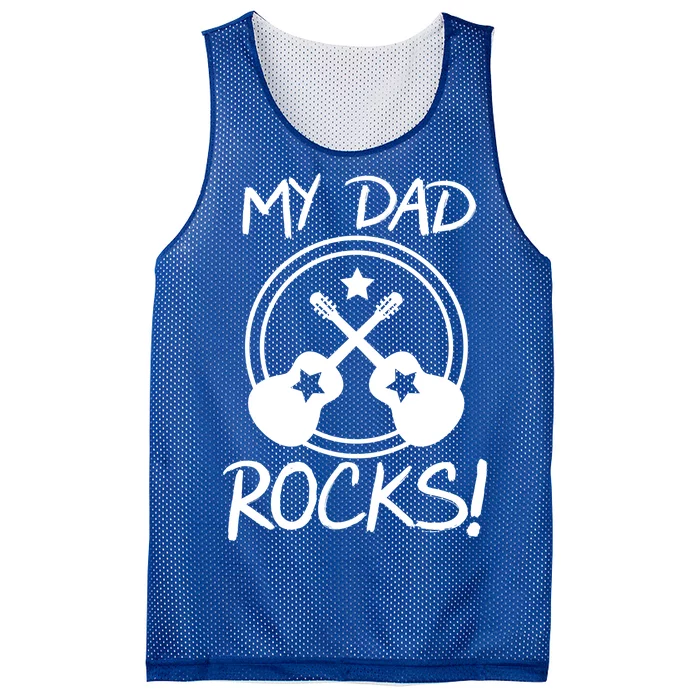 My Dad Rocks Mesh Reversible Basketball Jersey Tank